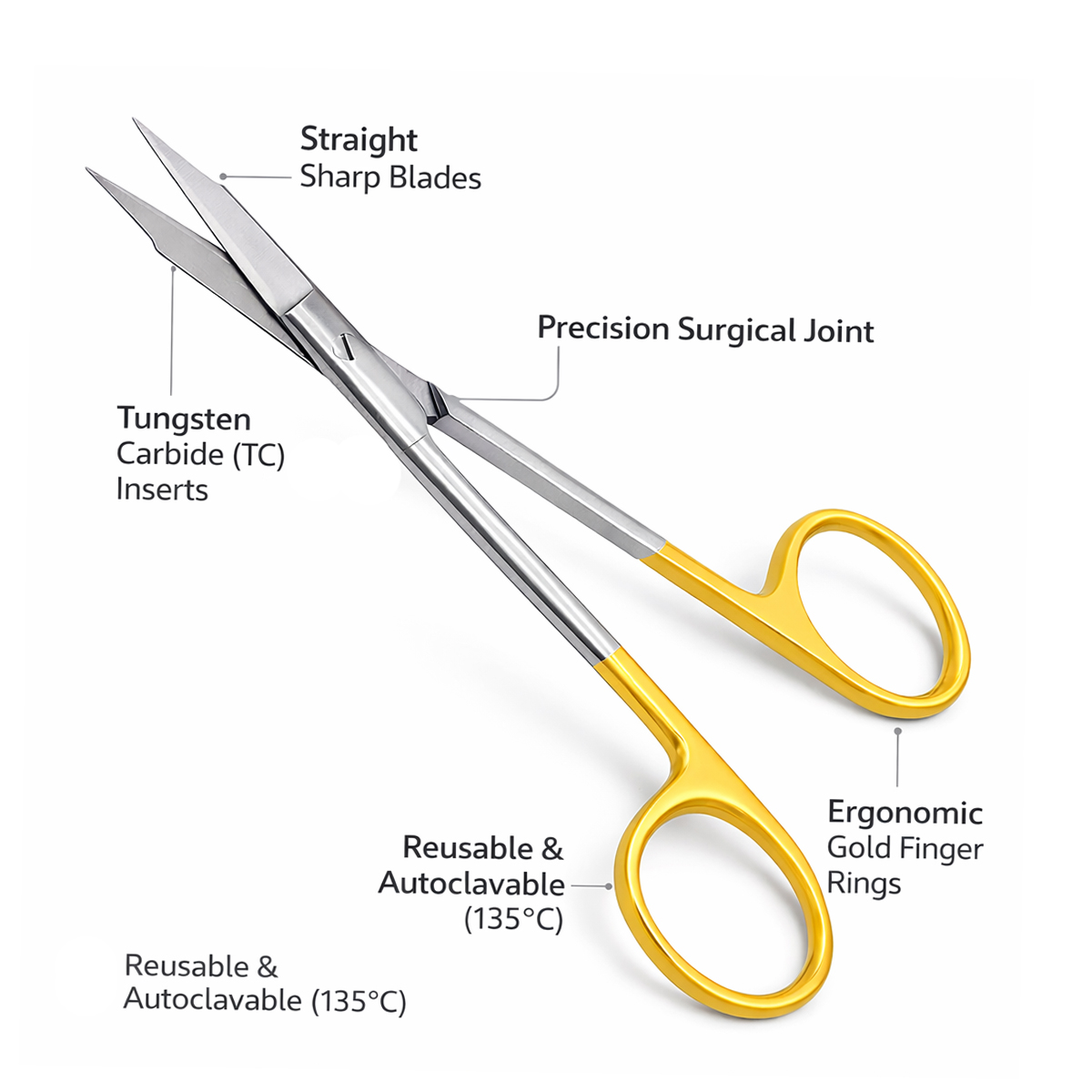 GDC Goldman Fox Scissors # Straight Tc S5080