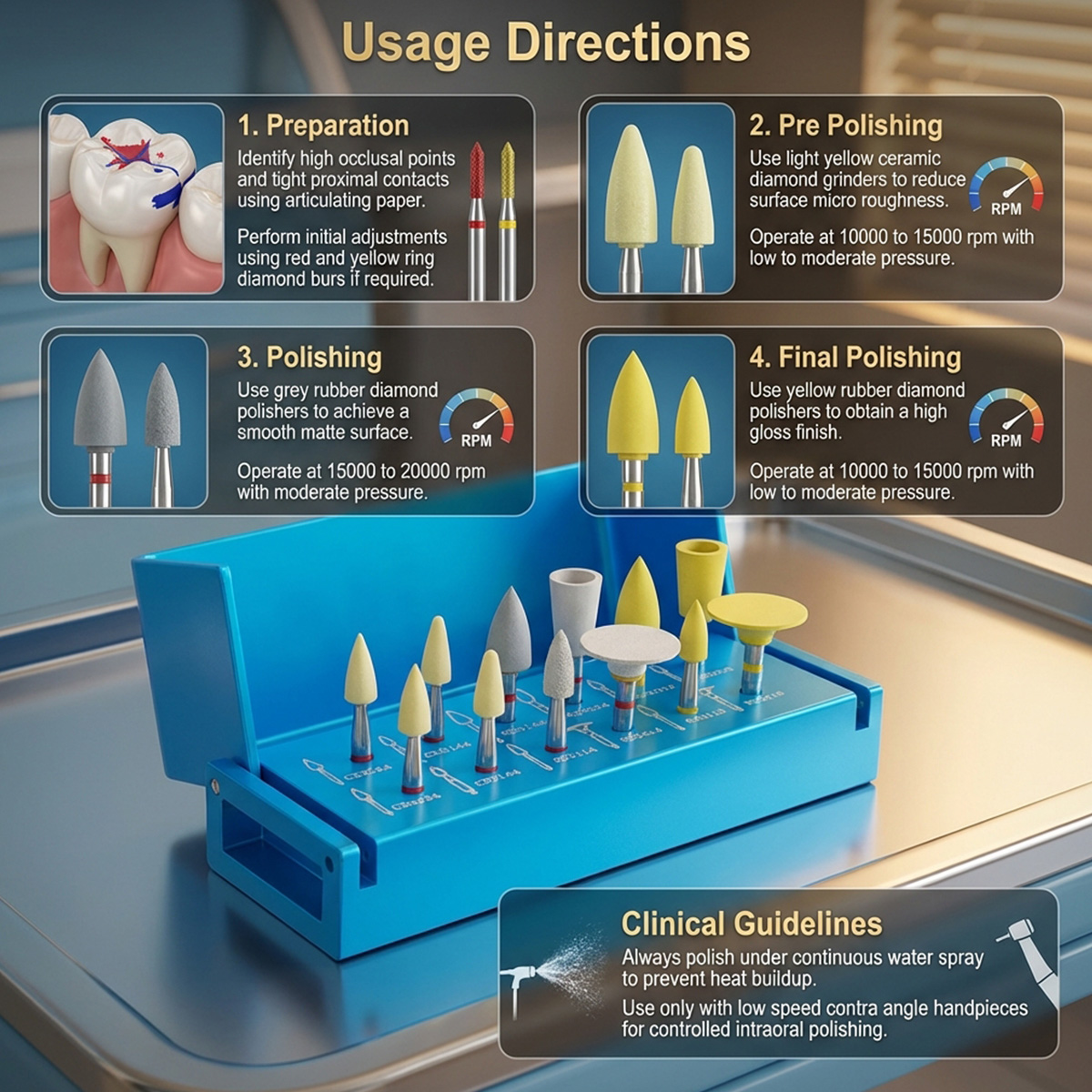 MIK ZircPolish Professional Monolithic Zirconia Polishing Kit