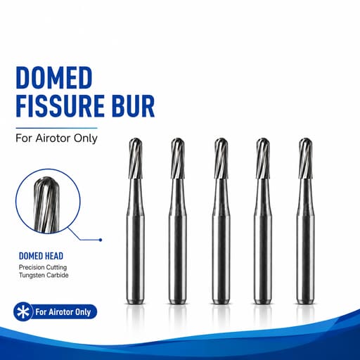 Prima Dental Domed Fissure Bur Plain Cut (For Airotor Only) # Pack Of 5