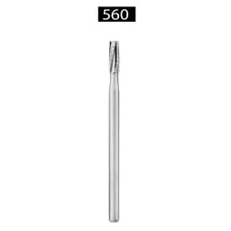 Prima Dental Flat Fissure Straight Handpiece Bur (Cross Cut)-560-HP (Pack of 5)