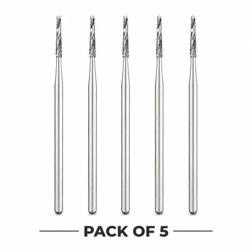Prima Dental Lindemann Cross Cut Straight Handpiece Bur -162 (Pack of 5)