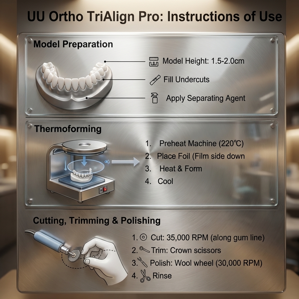 UU Ortho TriAlign Pro Multi-Layer Aligner Sheets - Round (Pack of 10)