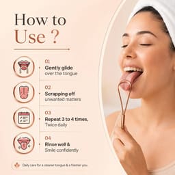 Purexa Bamboo Charcoal Adult Toothbrush & Q-Shape Copper Tongue Cleaner Combo (Pack of 5 Each) - 11