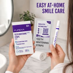 Purexa Teeth Whitening Purple Strips 7 Treatments & V34 Color Corrector Purple Pen Combo (Pack of 5 Each) - 6