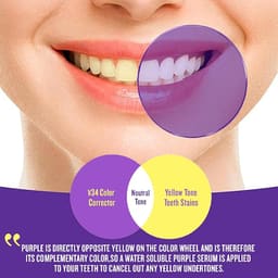 Purexa Teeth Whitening Purple Strips 7 Treatments & V34 Color Corrector Purple Pen Combo (Pack of 5 Each) - 10