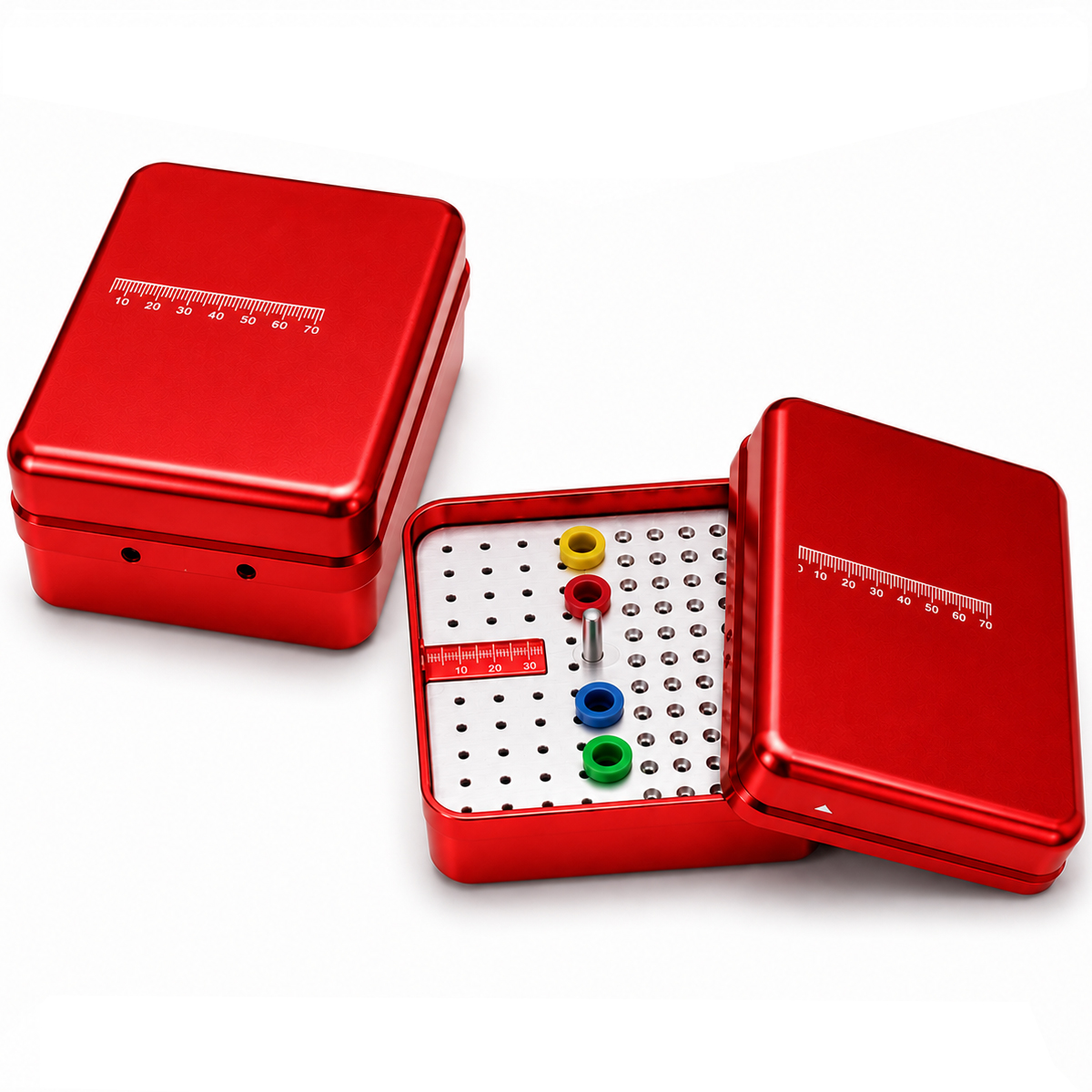 GII Aluminium Endo Box 152 Holes - Red