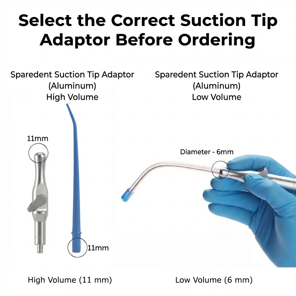 Sparedent Suction Tip Adaptor (Aluminum)