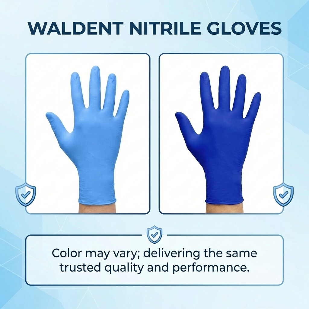 Waldent Nitrile Examination Gloves Blue (Pack of 80 Pcs)