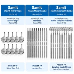Samit Mouth Mirror & Handle (Pack Of 10) - 2
