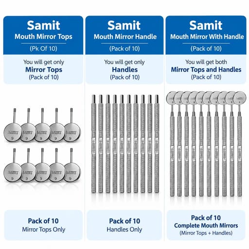 Samit Mouth Mirror & Handle (Pack Of 10)