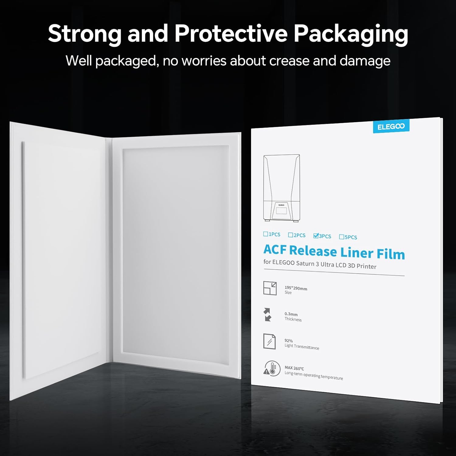 Elegoo Saturn 3 Ultra LCD 3D Printer ACF Film (Pack of 5)