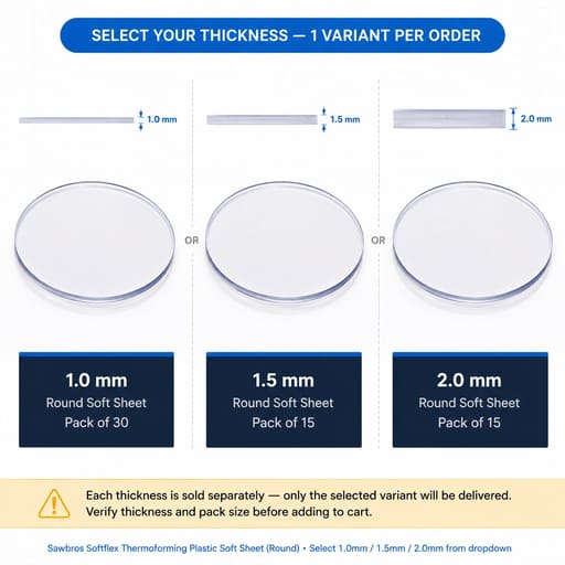 Sawbros Softflex Thermoforming Plastic Soft Sheets Round