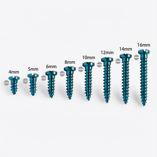 SK Surgicals Titanium Single Slot Screws - 2.5mm