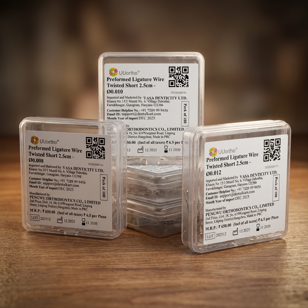 UU Ortho Preformed Ligature Wire Twisted Short 2.5cm (Pack of 100)