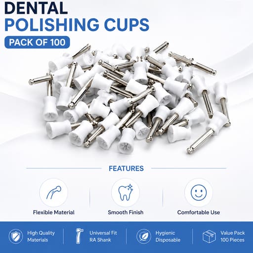 Indian Dental Polishing Cups (Pack of 100)