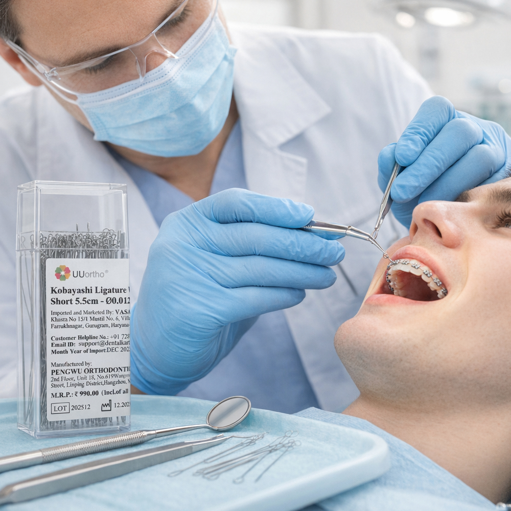 UU Ortho Kobayashi Ligature Wire Short 5.5cm (Pack of 100)