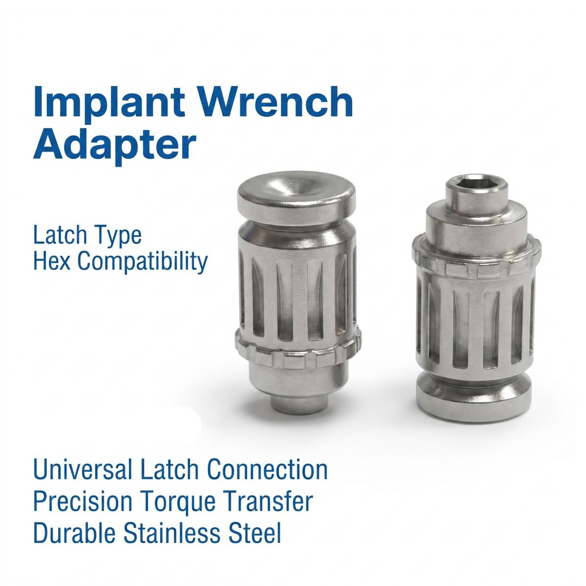 Dentaltech Implant Wrench Adapter for Latch Type Hex/implant Drivers