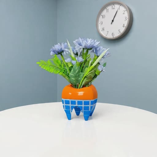 iDENTical Happy Molar Flower Pots With Artificial Daisies