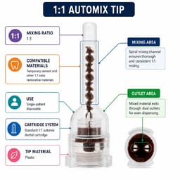 Seil Global Flat Core Mixing Tip - 1:1 (Brown) - 4