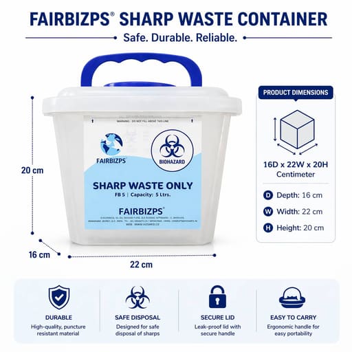 Fairbizps Bio-Medical Sharps Container 