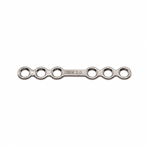 SK Surgicals SS Mini Bone Locking Plates With Gap - 2mm (6 Holes) 200.1206S (Pack of 2 )
