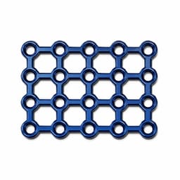 SK Surgicals Titanium Mini Bone Locking Plates Continuous - 2mm (20 Holes) 200.12020T