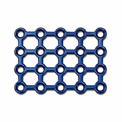 SK Surgicals Titanium Mini Bone Locking Plates Continuous - 2mm (20 Holes) 200.12020T