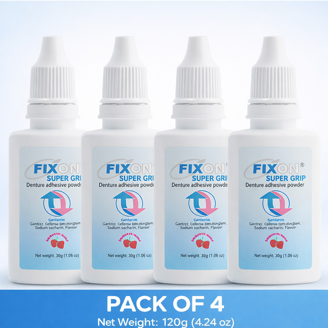 ICPA Fixon Super Grip Denture Adhesive Powder (Pack of 4)