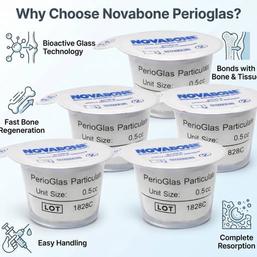 NovaBone Perioglas Bioactive Glass (6 x 0.5cc)