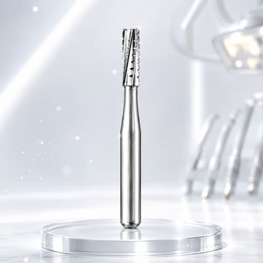 SS White Carbide SL Flat End Cross Cut Airotor Burs FG #558 (Pack Of 10)