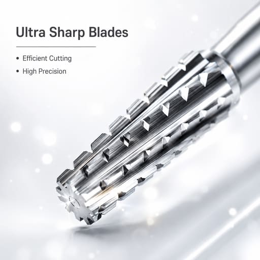 SS White Carbide SL Flat End Cross Cut Airotor Burs FG #558 (Pack Of 10)