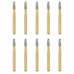 SS White Egg Finishing Bur-12 Blades #7404 (Pack Of 10)