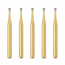 Ss White Round Finishing Bur-12 Blades #7003 (Pack Of 5) - 1