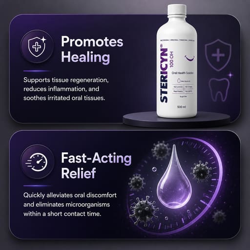 SteriCyn OH 100 PPM Hypochlorous Acid Oral Health Solution