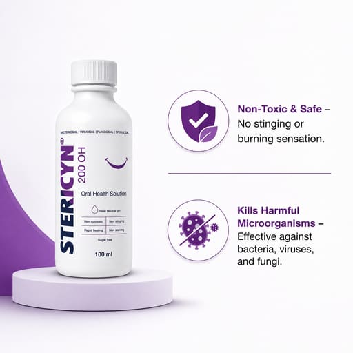 SteriCyn OH 200 PPM Hypochlorous Acid Oral Health Solution