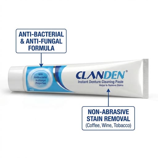 Stim Clanden Denture Cleansing Paste 80 Gms (Pack Of 6)