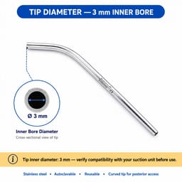 GDC Metal Suction Tip (3.0mm) (Aspct4) - 2