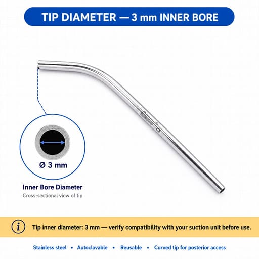 GDC Metal Suction Tip (3.0mm) (Aspct4)