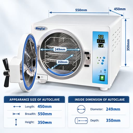 Sun N-Class Front Loading Autoclave - 18 litres