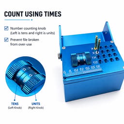 SuperEndo Autoclavable Aluminium Endo Box with File Counting Scale - 16 Holes - 6