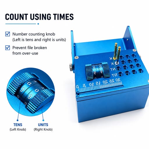 SuperEndo Autoclavable Aluminium Endo Box with File Counting Scale - 16 Holes