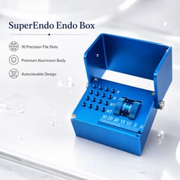 SuperEndo Autoclavable Aluminium Endo Box with File Counting Scale - 16 Holes - 8