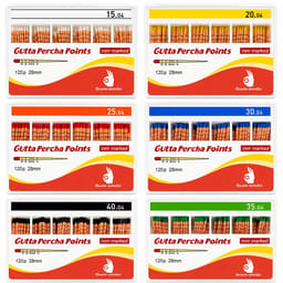 Sure Endo Gutta Percha Length Marked - 4% (Pack of 120)