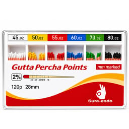 Sure Endo Gutta Percha Length Marked - 2% (Pack of 120) - 4