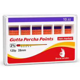 Sure Endo Gutta Percha Length Marked - 2% (Pack of 120) - 5