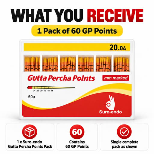 Sure Endo Gutta Percha Length Marked - 4% (Pack of 60)