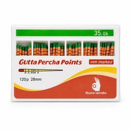 Sure Endo Gutta Percha Length Marked - 6% #35 (Pack of 120)