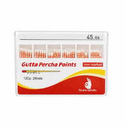 Sure Endo Gutta Percha Length Marked - 6% #45 (Pack of 120)