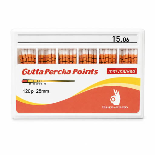 Sure Endo Gutta Percha Length Marked - 6% (Pack of 120)