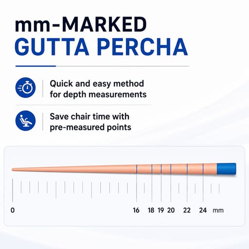 Sure Endo Gutta Percha Length Marked - 6% (Pack of 60)